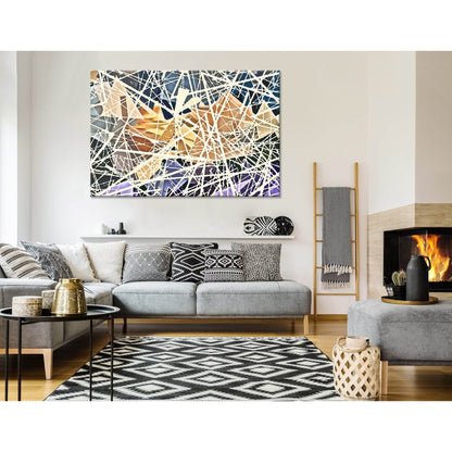 Egyptian Pyramids Abstract №04341 Ready to Hang Canvas Print - Zellart Canvas Prints ALL_Products