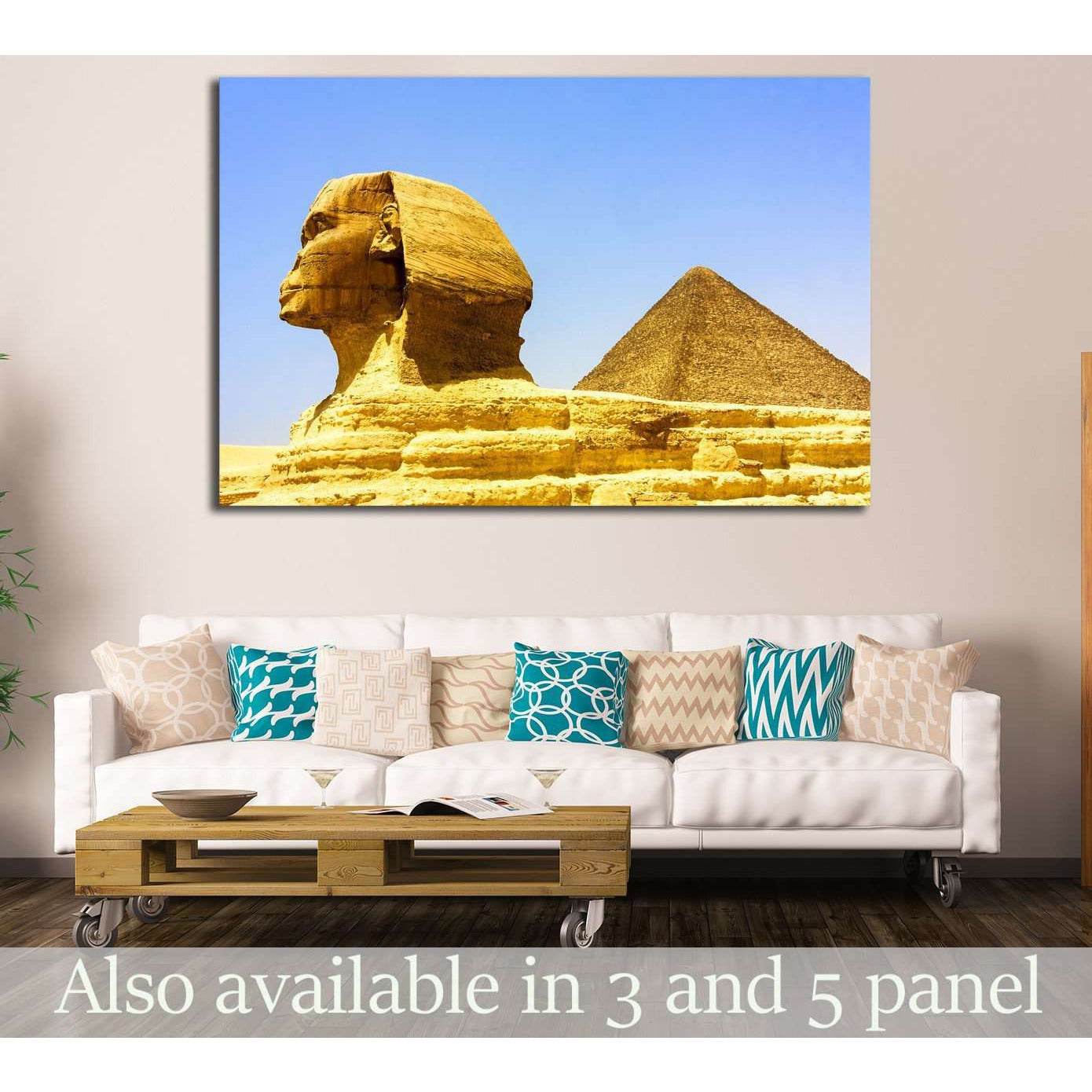 Egyptian pyramids in Giza №2199 Ready to Hang Canvas Print
