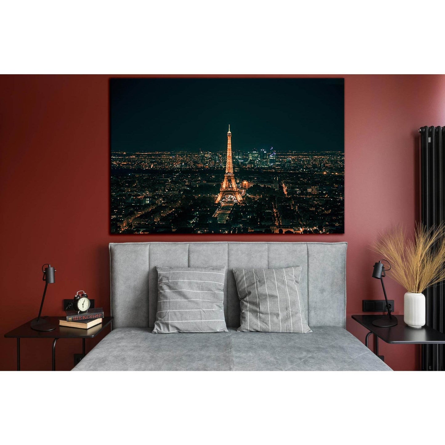 Eiffel Tower At Night Paris №SL1403 Ready to Hang Canvas Print - Zellart Canvas Prints 0new, ALL_Products, Architecture