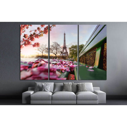 Eiffel Tower during spring time in Paris, France №2738 Ready to Hang Canvas Print - Zellart Canvas Prints ALL_Products, s-2738