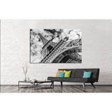 Eiffel tower, Paris. Black and white №1180 Ready to Hang Canvas Print