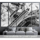Eiffel tower, Paris. Black and white №1180 Ready to Hang Canvas Print