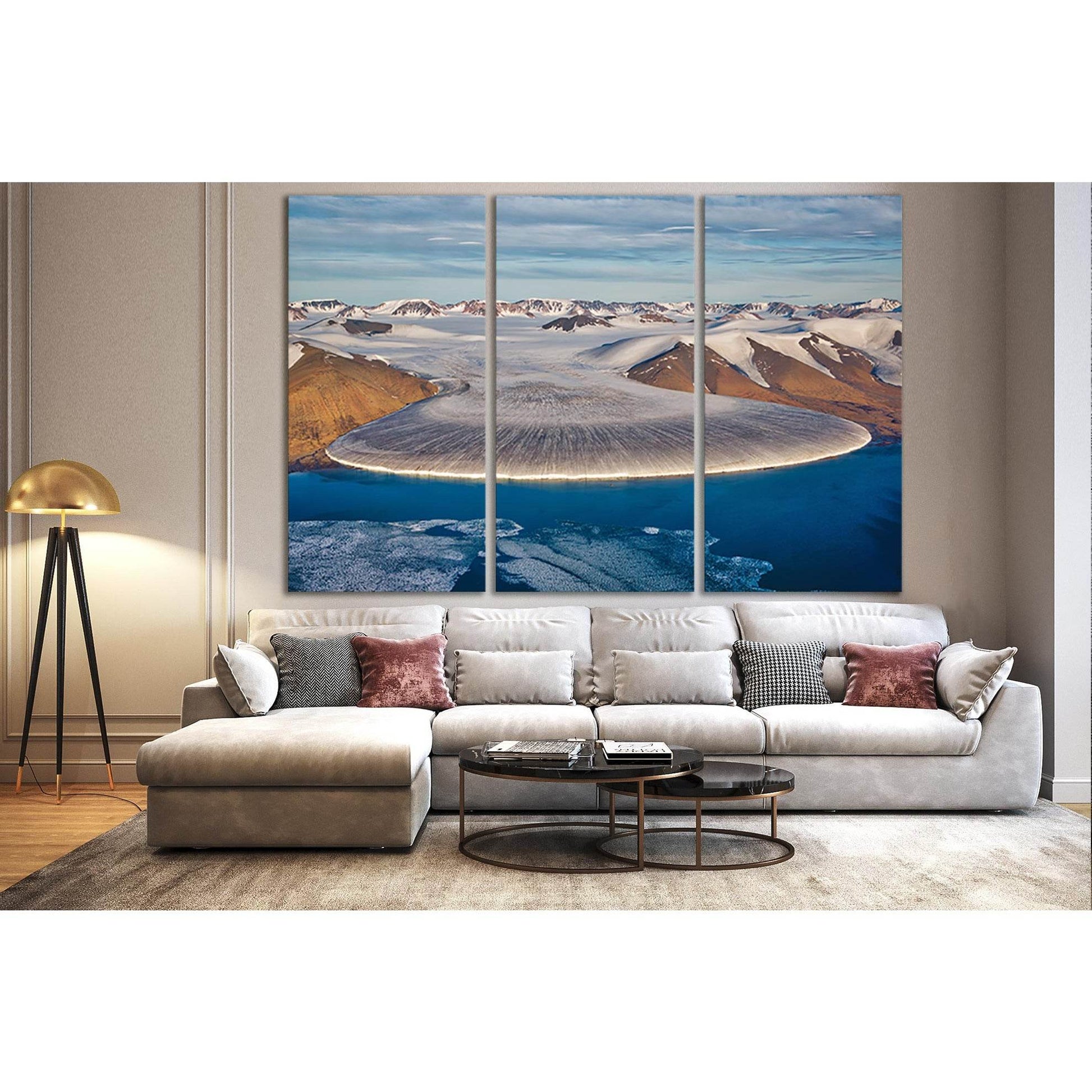 Elephant Leg Glacier In North Greenland №SL1318 Ready to Hang Canvas Print - Zellart Canvas Prints 0new, ALL_Products, Glacials
