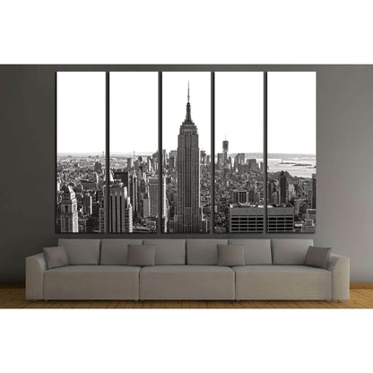 Empire State Building.NEW YORK CITY №2613 Ready to Hang Canvas Print - Zellart Canvas Prints 0_NY_ART, ALL_Products, s-2613