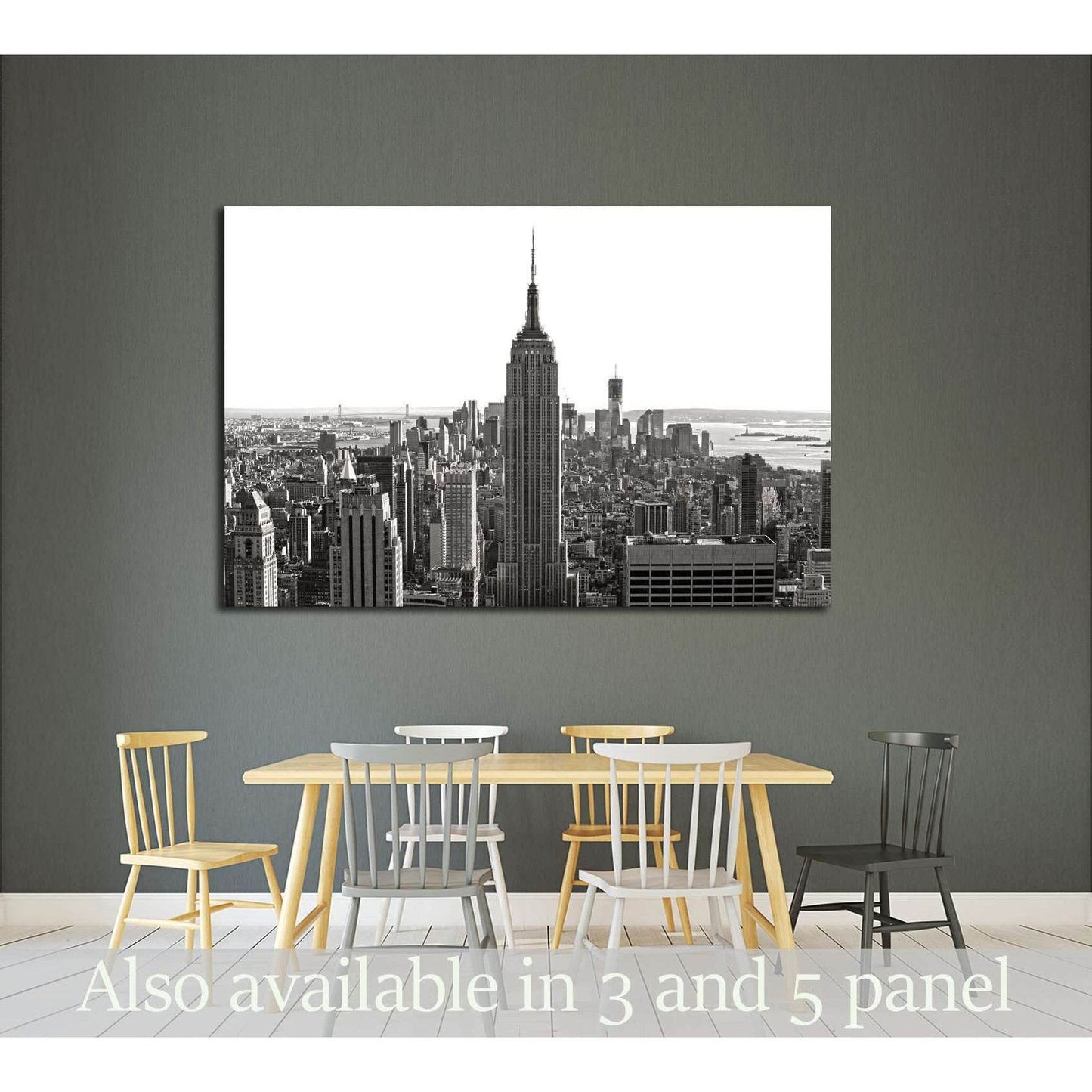 Empire State Building.NEW YORK CITY №2613 Ready to Hang Canvas Print - Zellart Canvas Prints 0_NY_ART, ALL_Products, s-2613