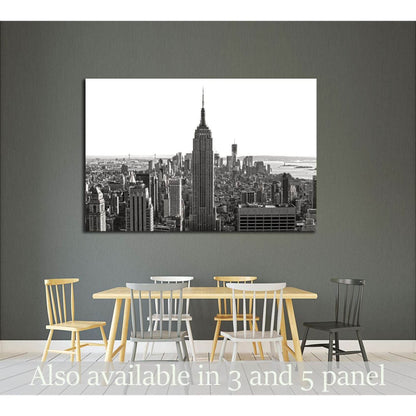 Empire State Building.NEW YORK CITY №2613 Ready to Hang Canvas Print - Zellart Canvas Prints 0_NY_ART, ALL_Products, s-2613