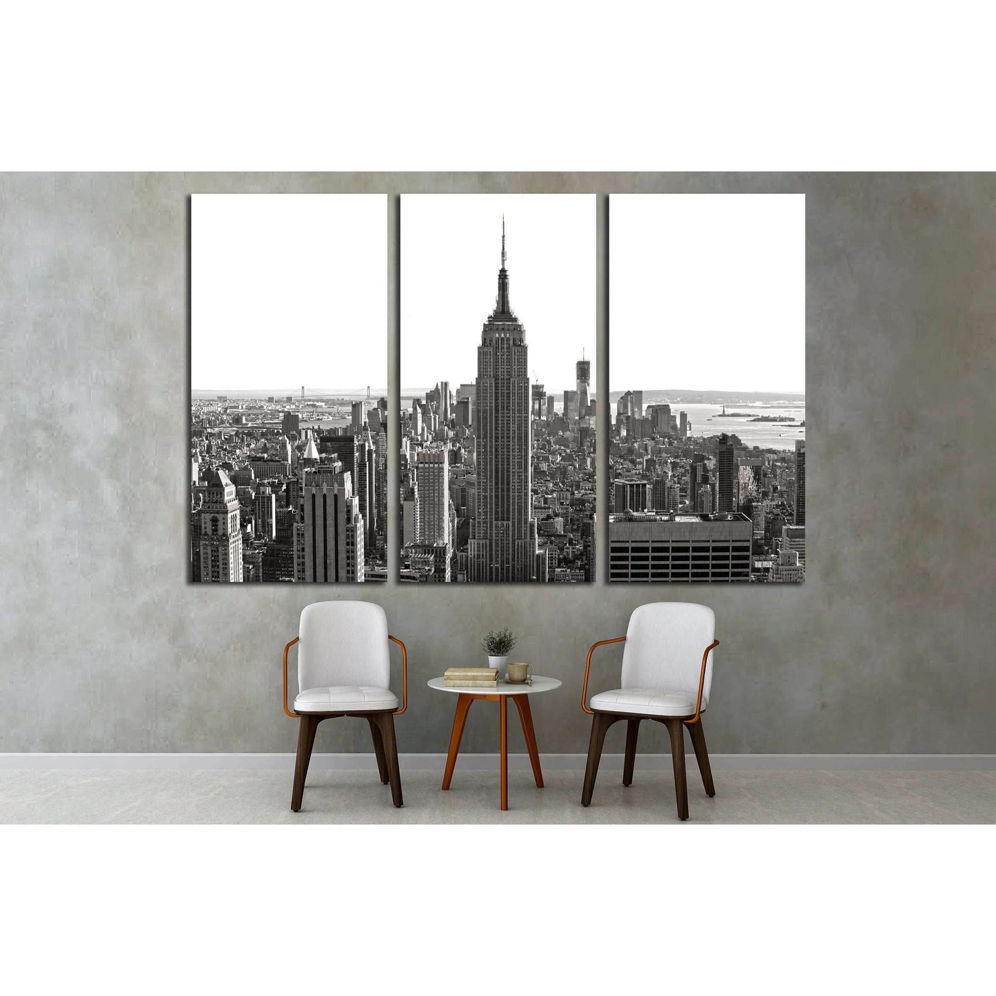 Empire State Building.NEW YORK CITY №2613 Ready to Hang Canvas Print - Zellart Canvas Prints 0_NY_ART, ALL_Products, s-2613