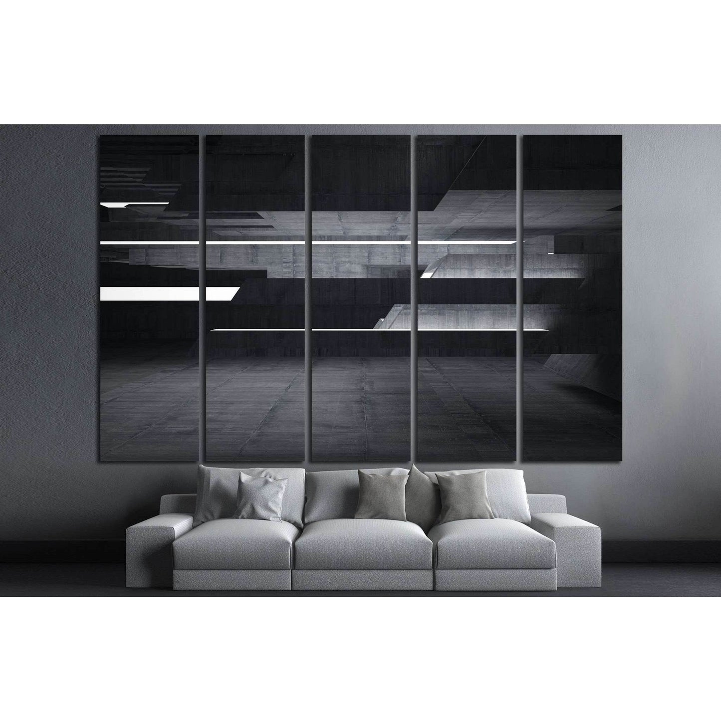 Empty dark abstract №1051 Ready to Hang Canvas Print - Zellart Canvas Prints ALL_Products, s-1051