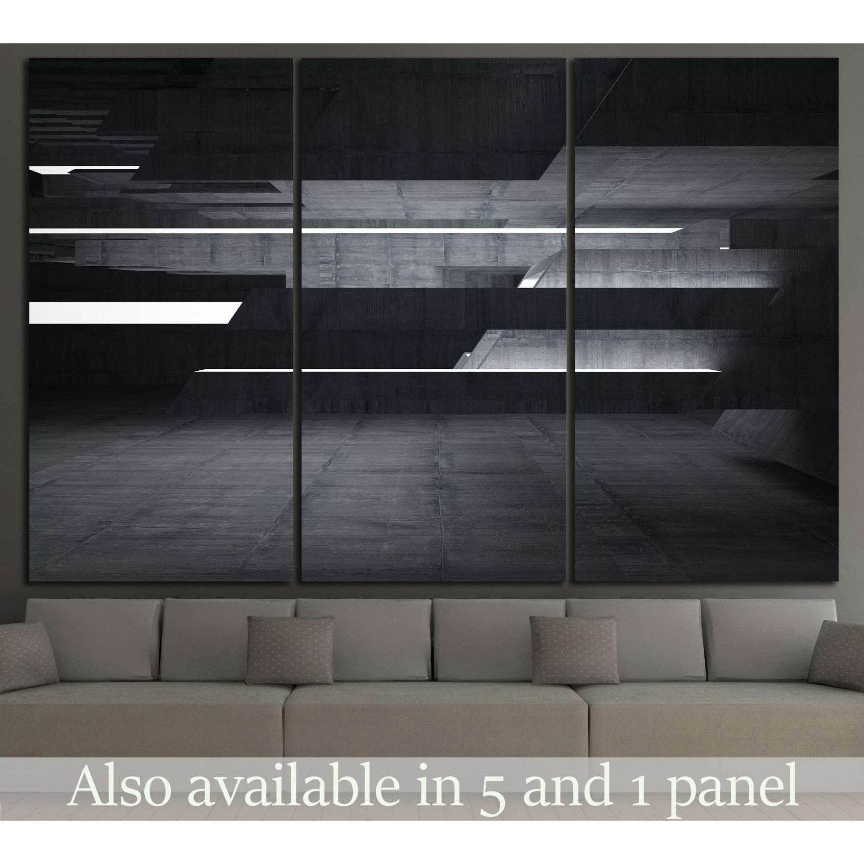 Empty dark abstract №1051 Ready to Hang Canvas Print - Zellart Canvas Prints ALL_Products, s-1051