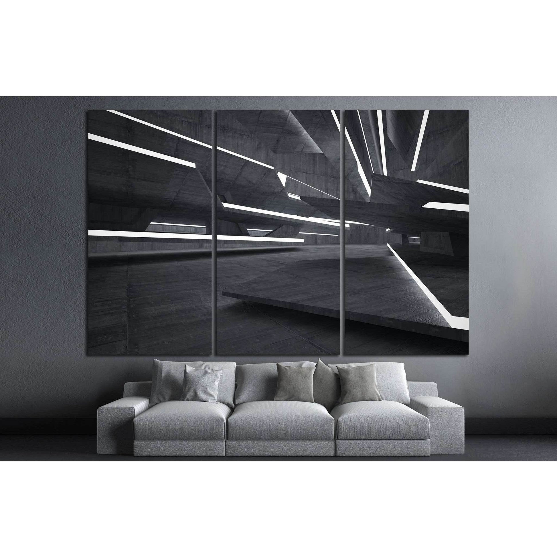 Empty dark abstract №1075 Ready to Hang Canvas Print - Zellart Canvas Prints ALL_Products, s-1075