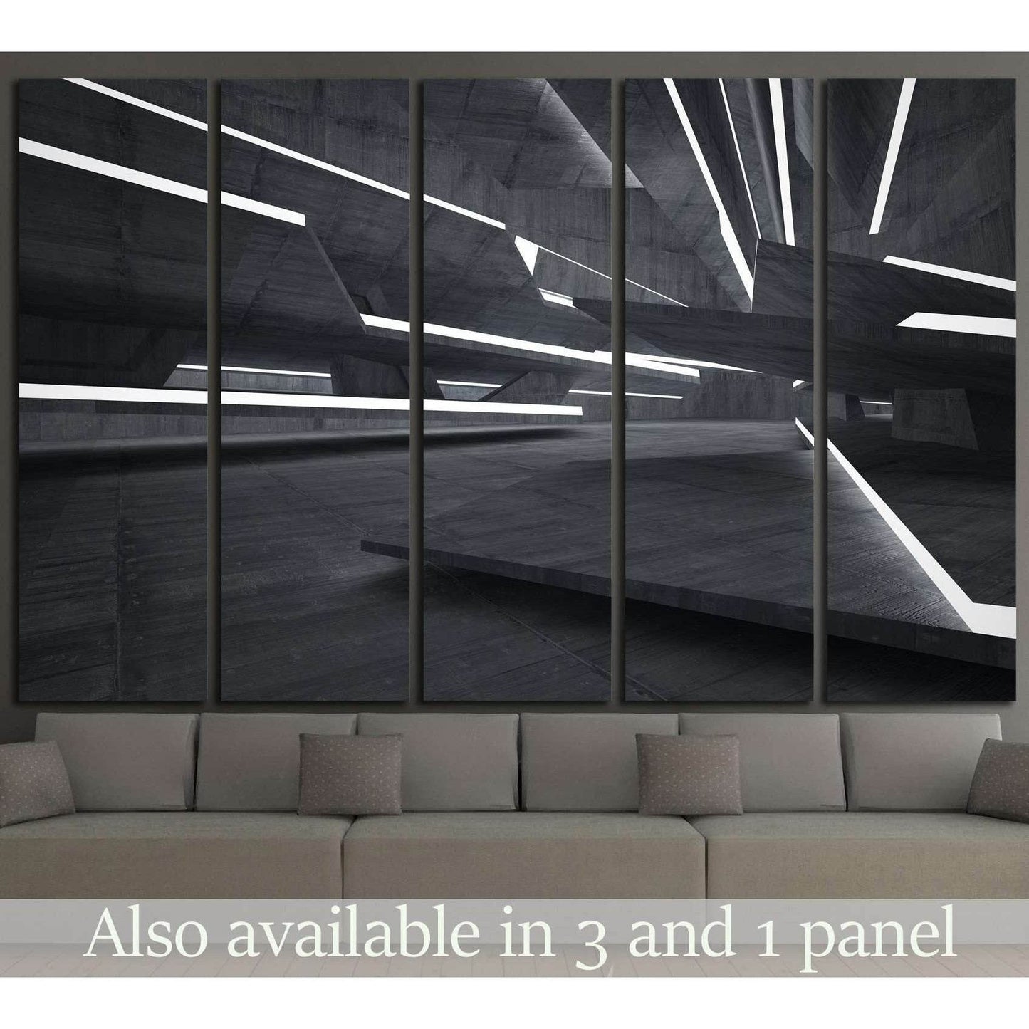 Empty dark abstract №1075 Ready to Hang Canvas Print - Zellart Canvas Prints ALL_Products, s-1075