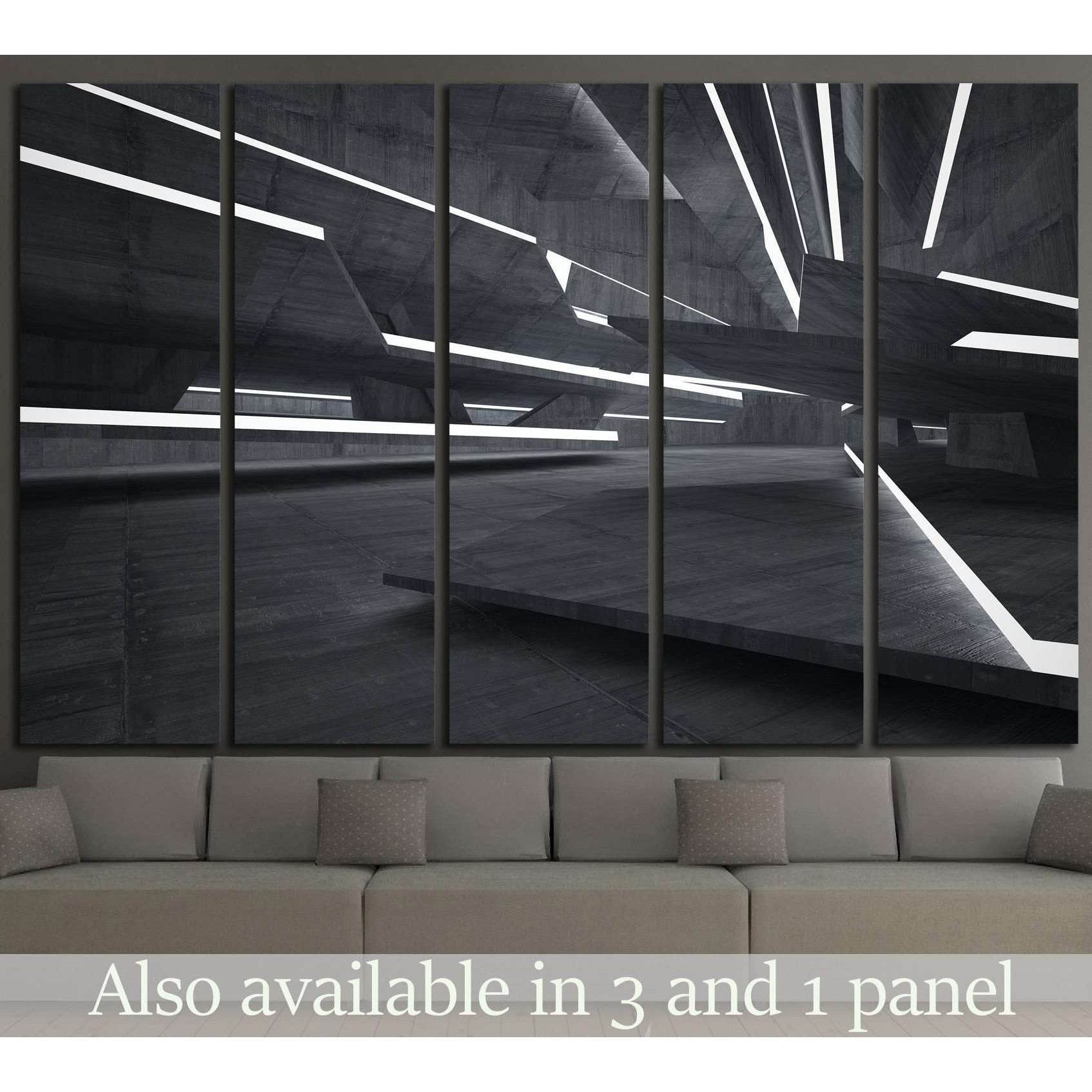Empty dark abstract №1075 Ready to Hang Canvas Print - Zellart Canvas Prints ALL_Products, s-1075