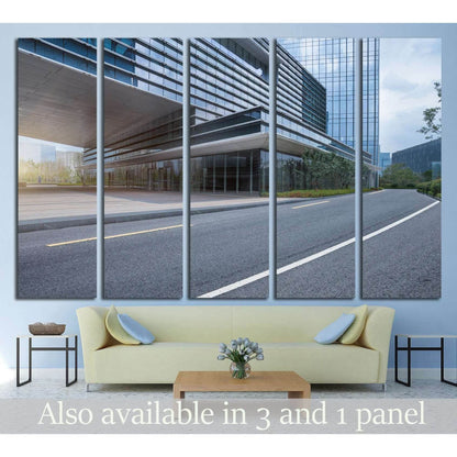 empty road in Shanghai town Square №1574 Ready to Hang Canvas Print - Zellart Canvas Prints ALL_Products, s-1574