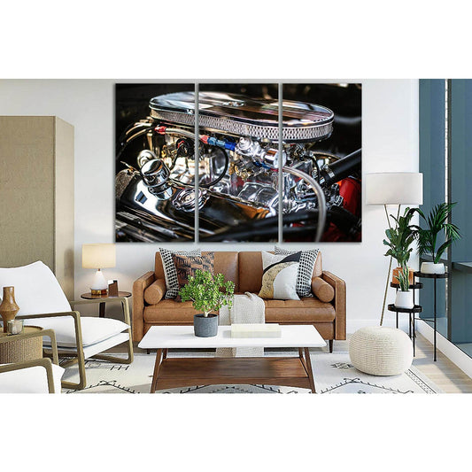Engine Details №SL773 Ready to Hang Canvas Print - Zellart Canvas Prints 0new, ALL_Products, Engine, Engines Wall Art