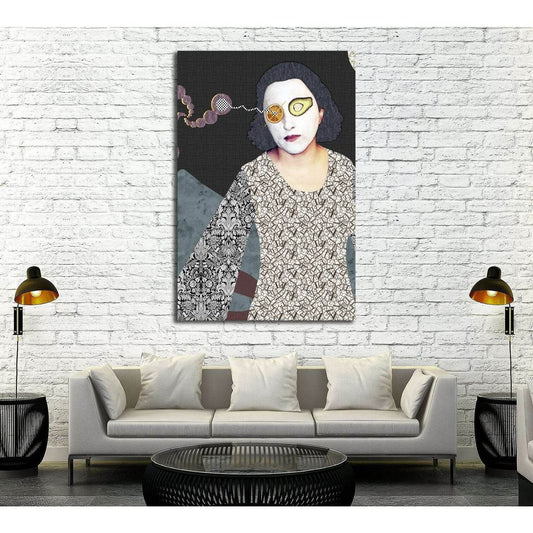 eugenia self portrait (Eugenia Loli) №3394 Ready to Hang Canvas Print - Zellart Canvas Prints ALL_Products, s-3394