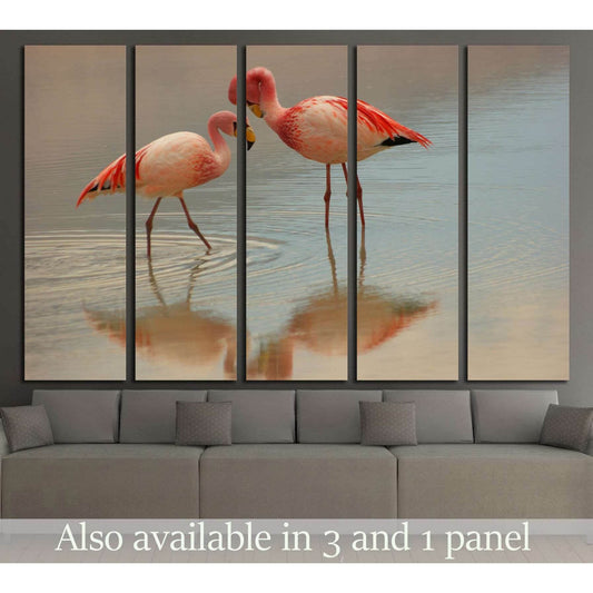 evening flamingo №2334 Ready to Hang Canvas Print - Zellart Canvas Prints ALL_Products, s-2334
