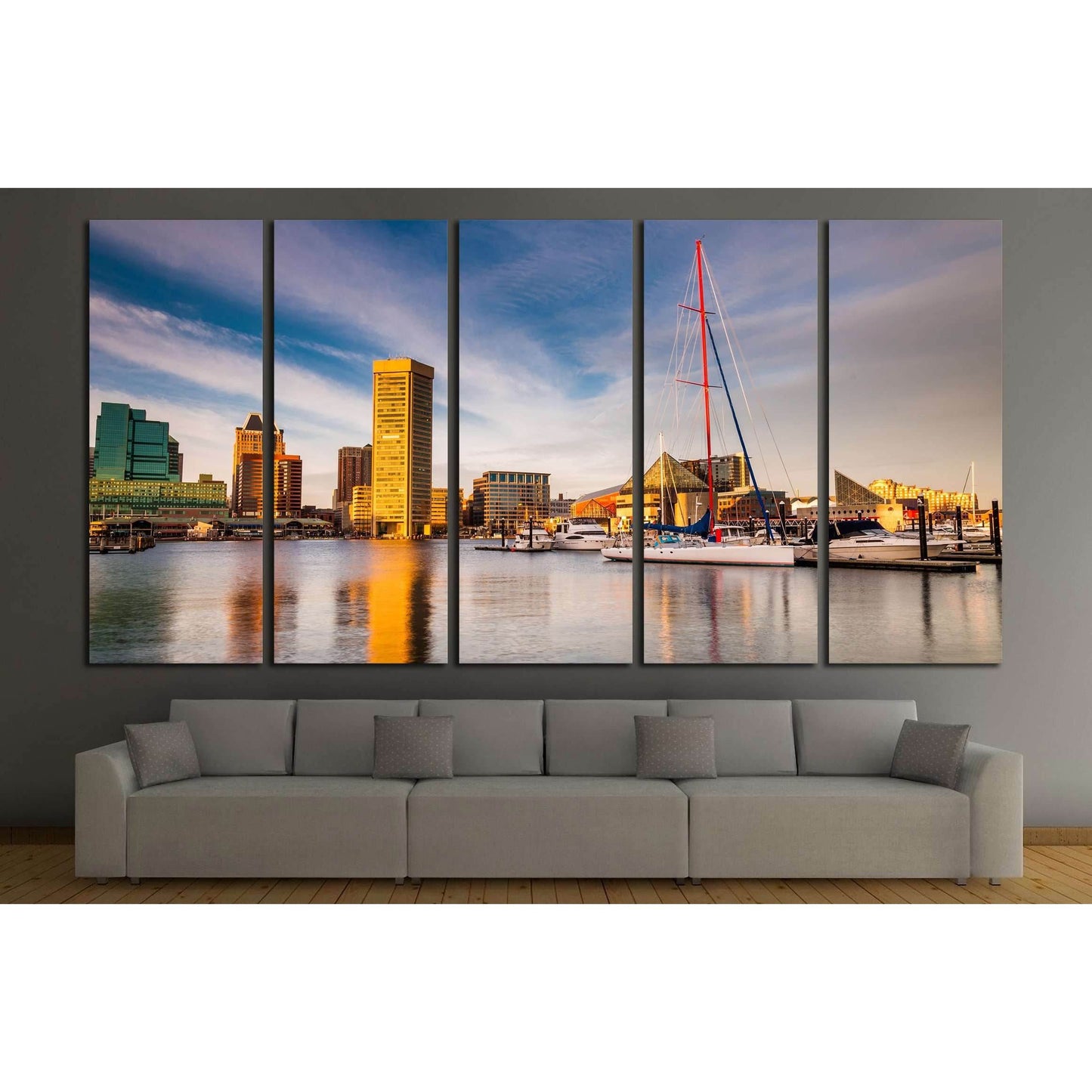 Evening light on the Inner Harbor, Baltimore, Maryland №2150 Ready to Hang Canvas PrintCanvas art arrives ready to hang, with hanging accessories included and no additional framing required. Every canvas print is hand-crafted, made on-demand at our worksh