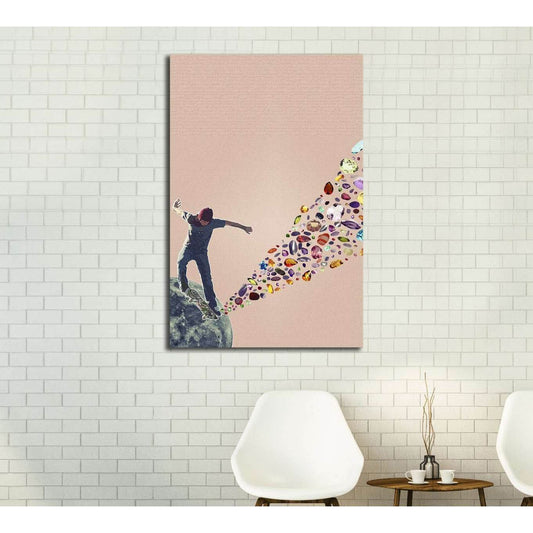 extraction of precious and other stones (Eugenia Loli) №3395 Ready to Hang Canvas Print - Zellart Canvas Prints ALL_Products, s-3395