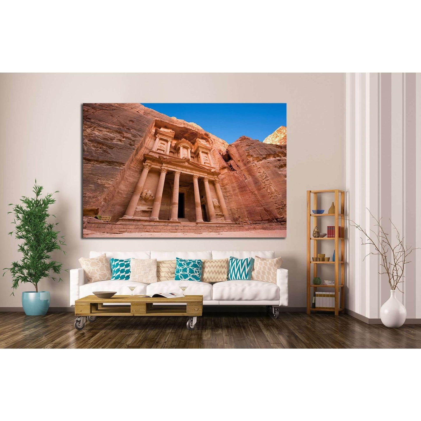 facade in Petra Jordan №858 Ready to Hang Canvas PrintCanvas art arrives ready to hang, with hanging accessories included and no additional framing required. Every canvas print is hand-crafted, made on-demand at our workshop and expertly stretched around