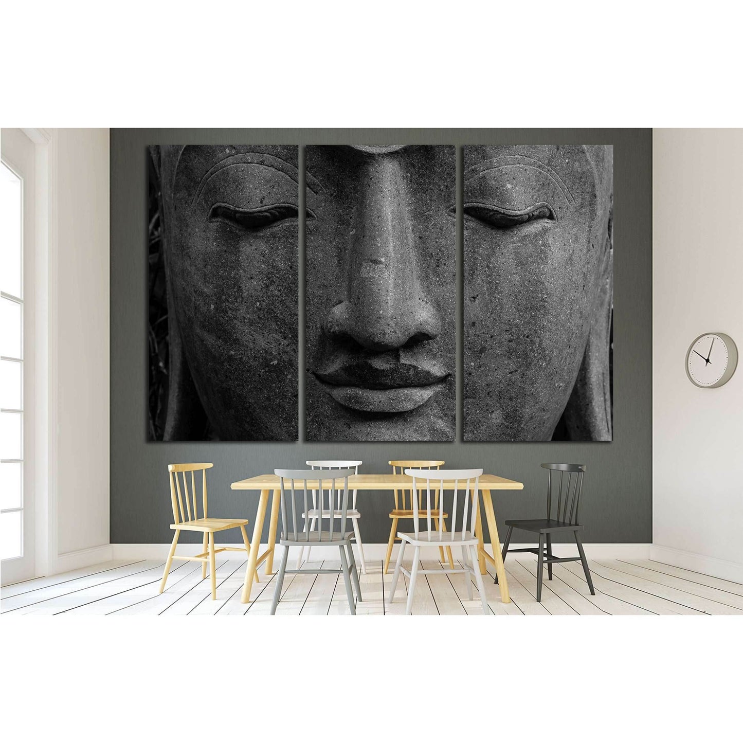 Face Buddha head №3242 Ready to Hang Canvas Print - Zellart Canvas Prints ALL_Products, s-3242