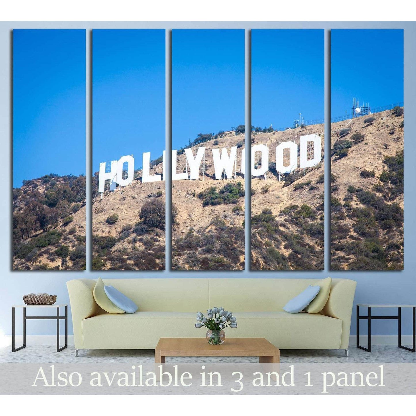 Famous Hollywood landmark in Los Angeles, California №1940 Ready to Hang Canvas Print - Zellart Canvas Prints ALL_Products, s-1940