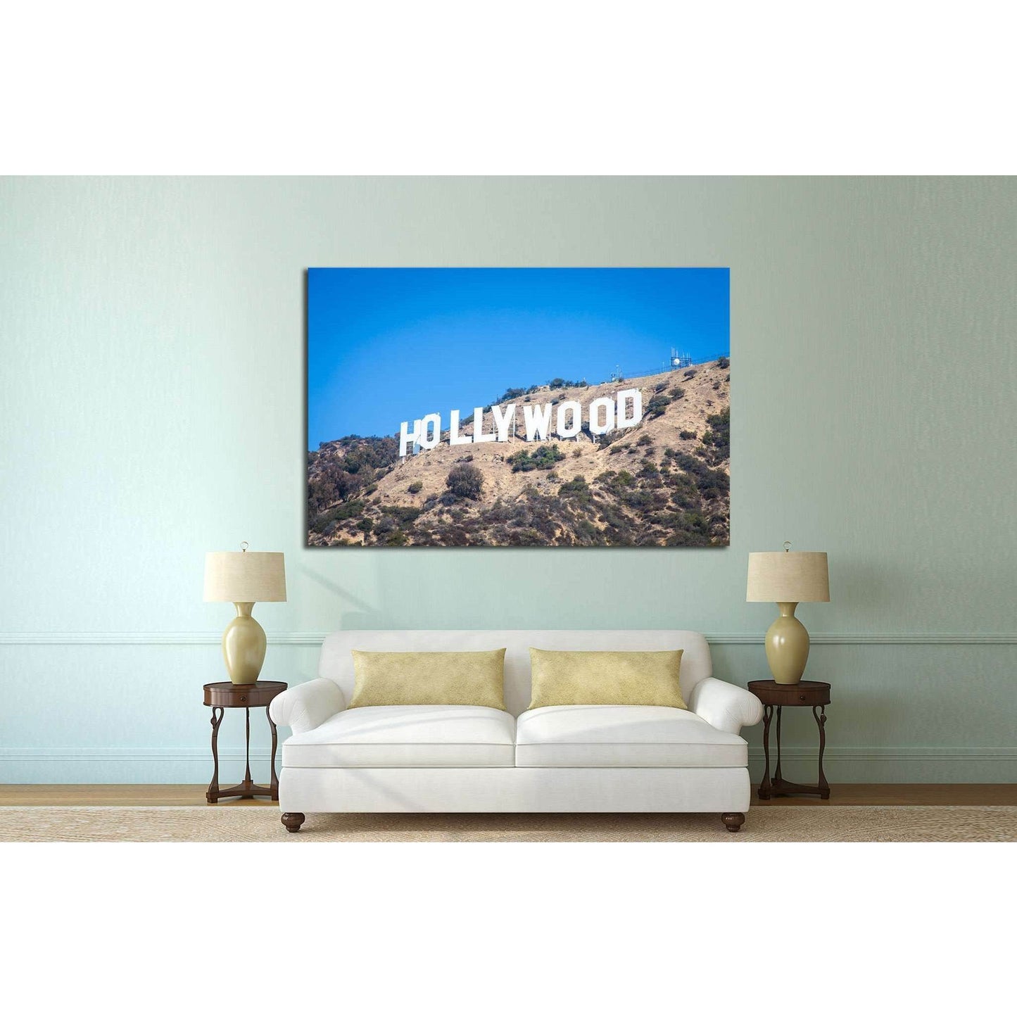 Famous Hollywood landmark in Los Angeles, California №1940 Ready to Hang Canvas Print - Zellart Canvas Prints ALL_Products, s-1940