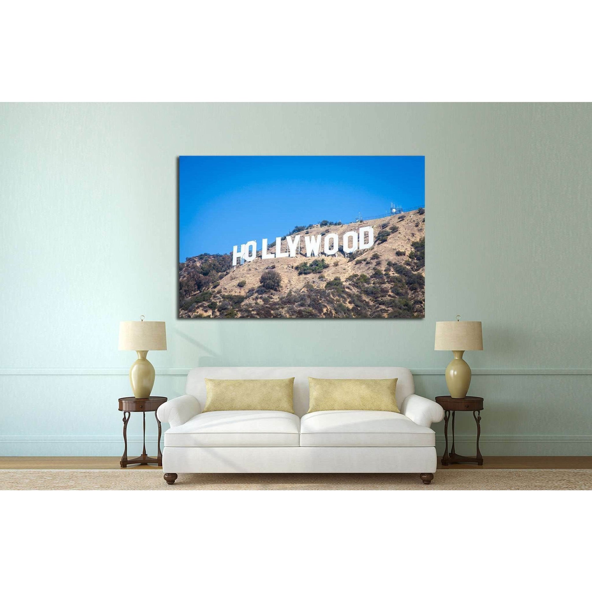 Famous Hollywood landmark in Los Angeles, California №1940 Ready to Hang Canvas Print - Zellart Canvas Prints ALL_Products, s-1940