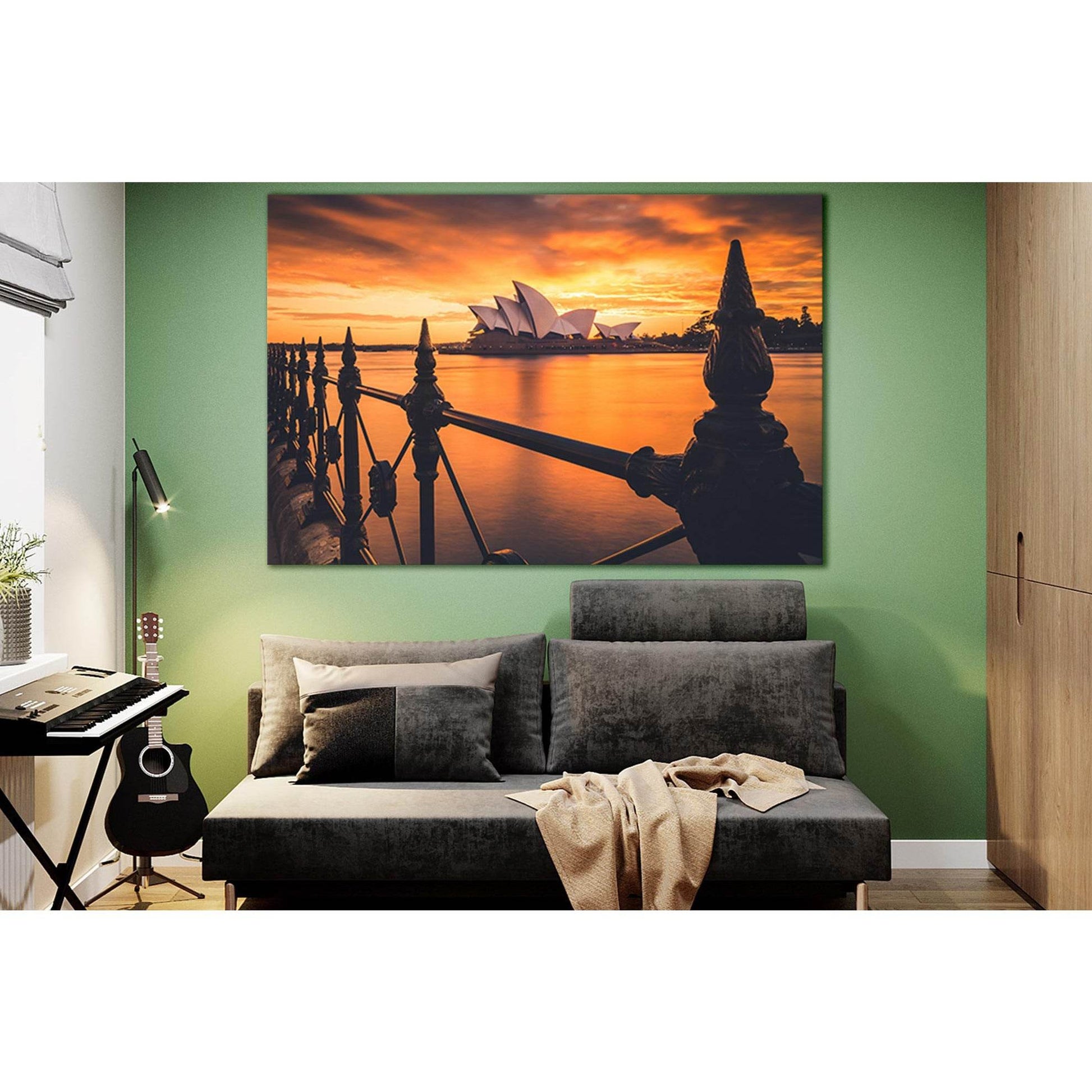 Famous Sydney Opera House №SL1394 Ready to Hang Canvas Print - Zellart Canvas Prints 0new, ALL_Products, Architecture