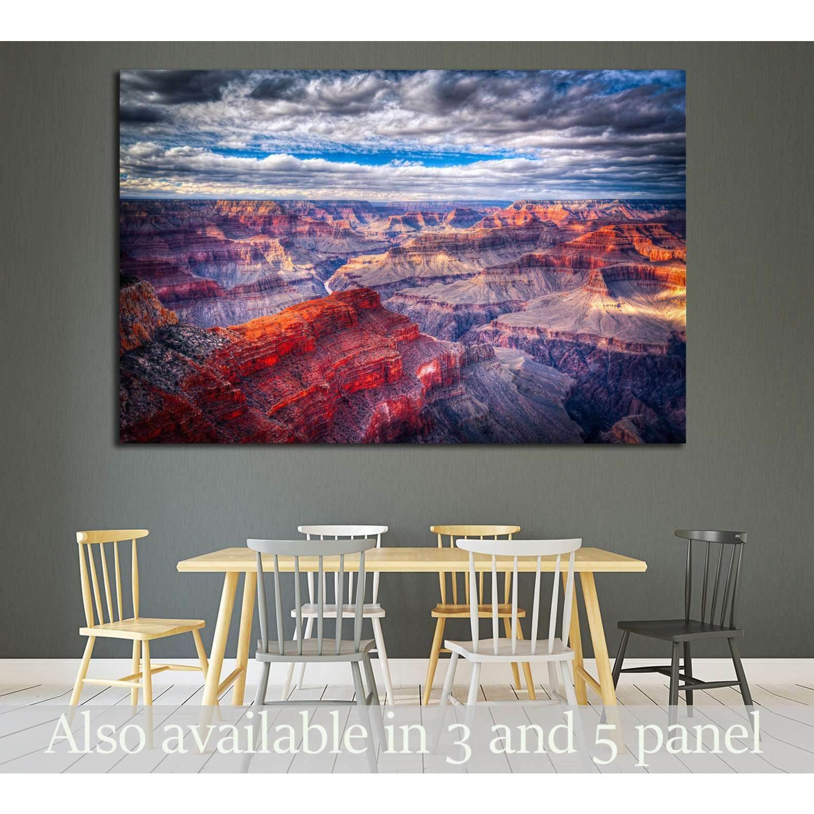 famous view of Grand Canyon , Arizona, USA №1984 Ready to Hang Canvas Print - Zellart Canvas Prints ALL_Products, s-1984