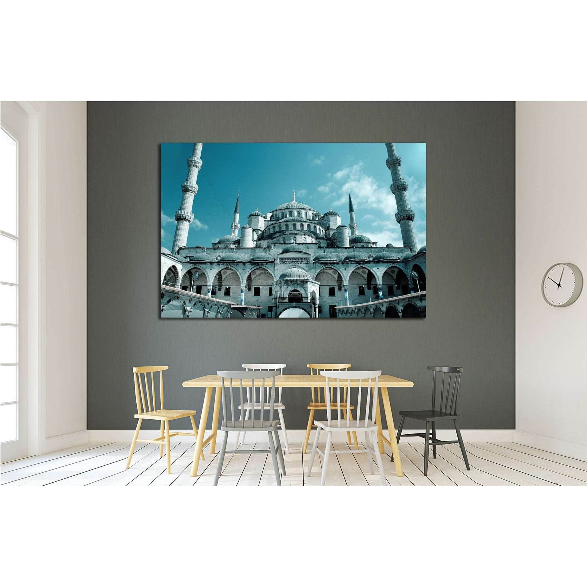 Fantastic view of Blue Mosque (Sultan Ahmet) in Istanbul, Turkey №1789 Ready to Hang Canvas PrintCanvas art arrives ready to hang, with hanging accessories included and no additional framing required. Every canvas print is hand-crafted, made on-demand at