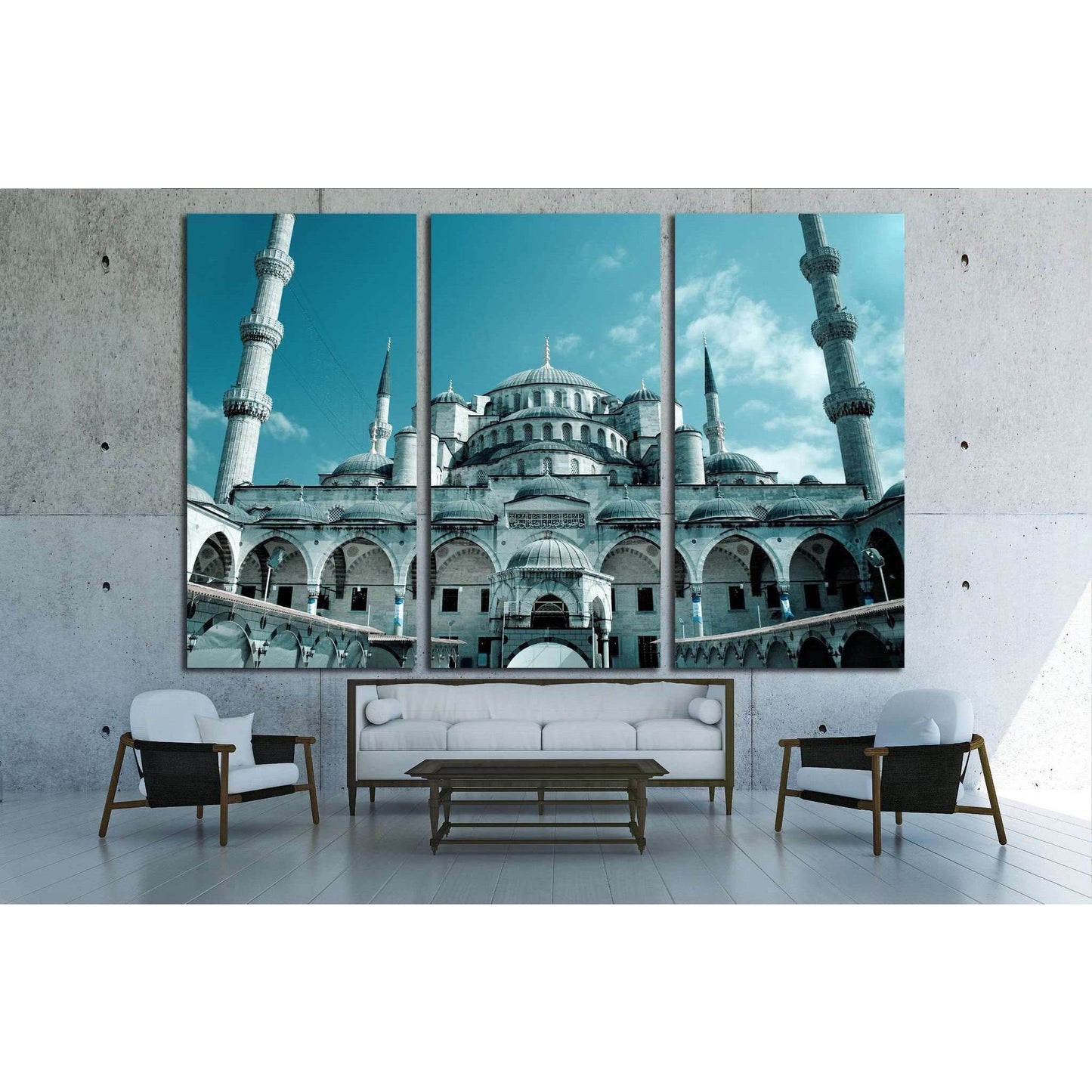 Fantastic view of Blue Mosque (Sultan Ahmet) in Istanbul, Turkey №1789 Ready to Hang Canvas PrintCanvas art arrives ready to hang, with hanging accessories included and no additional framing required. Every canvas print is hand-crafted, made on-demand at