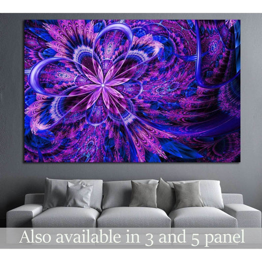 fantasy artistic flower with lighting effect №1420 Ready to Hang Canvas Print - Zellart Canvas Prints ALL_Products, s-1420