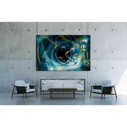Fantasy background in ocean colors №1590 Ready to Hang Canvas Print - Zellart Canvas Prints ALL_Products, s-1590