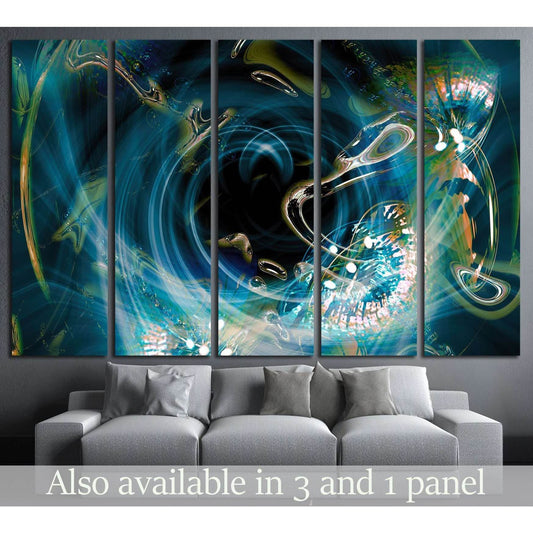 Fantasy background in ocean colors №1590 Ready to Hang Canvas Print - Zellart Canvas Prints ALL_Products, s-1590
