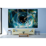 Fantasy background in ocean colors №1590 Ready to Hang Canvas Print