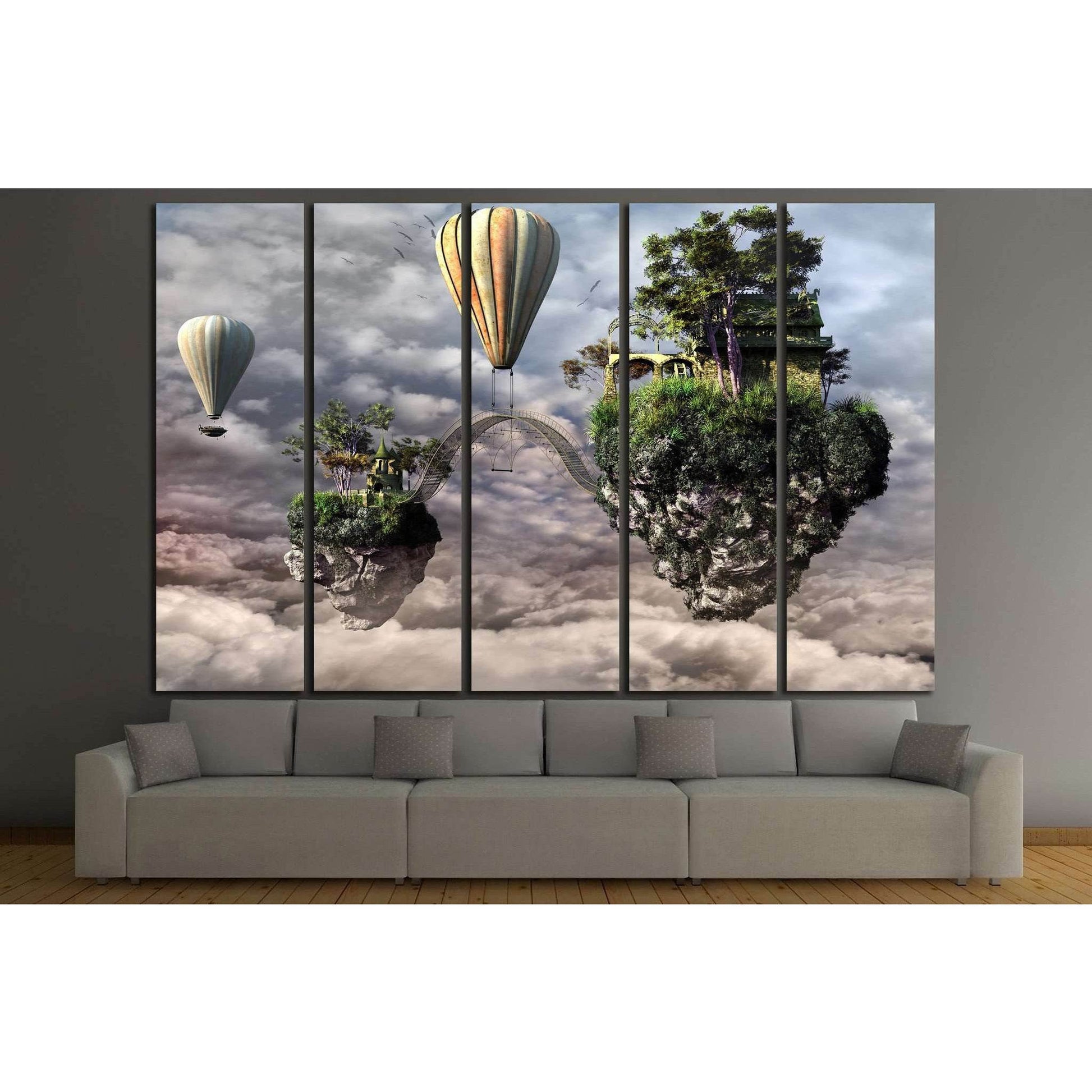 fantasy buildings №707 Ready to Hang Canvas Print - Zellart Canvas Prints ALL_Products, s-707