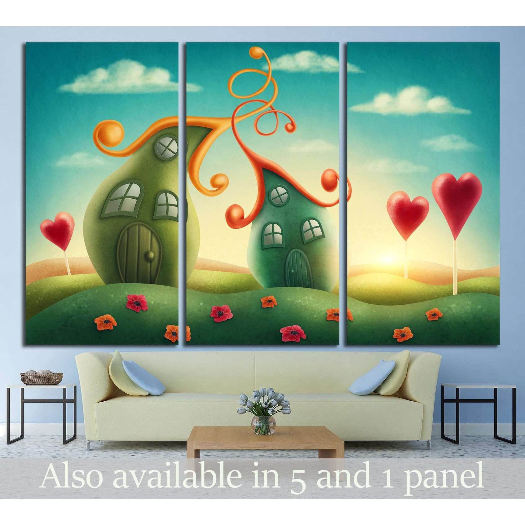 Fantasy houses №710 Ready to Hang Canvas Print - Zellart Canvas Prints ALL_Products, s-710