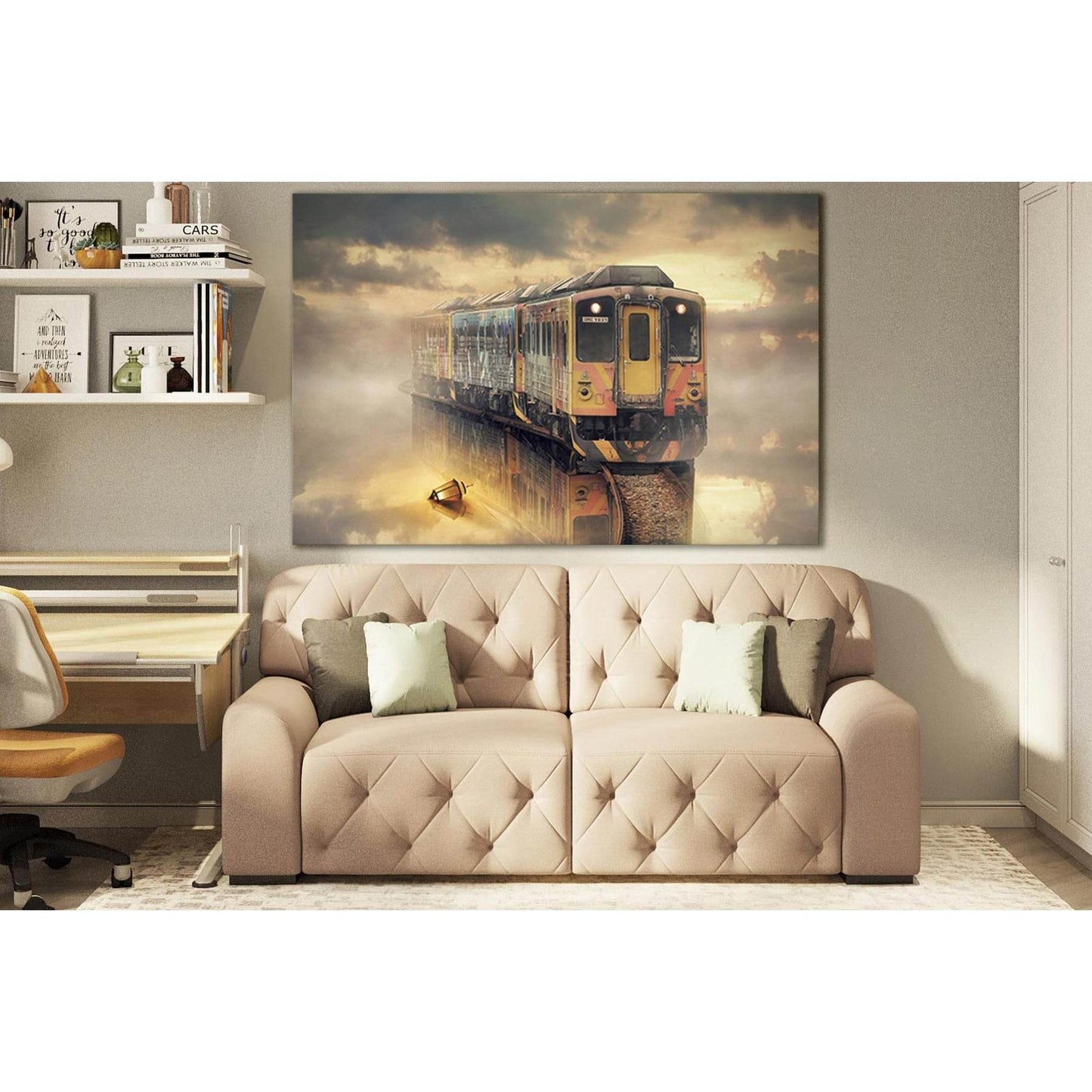 Fantasy Train №SL1425 Ready to Hang Canvas Print - Zellart Canvas Prints 0new, ALL_Products, Engine