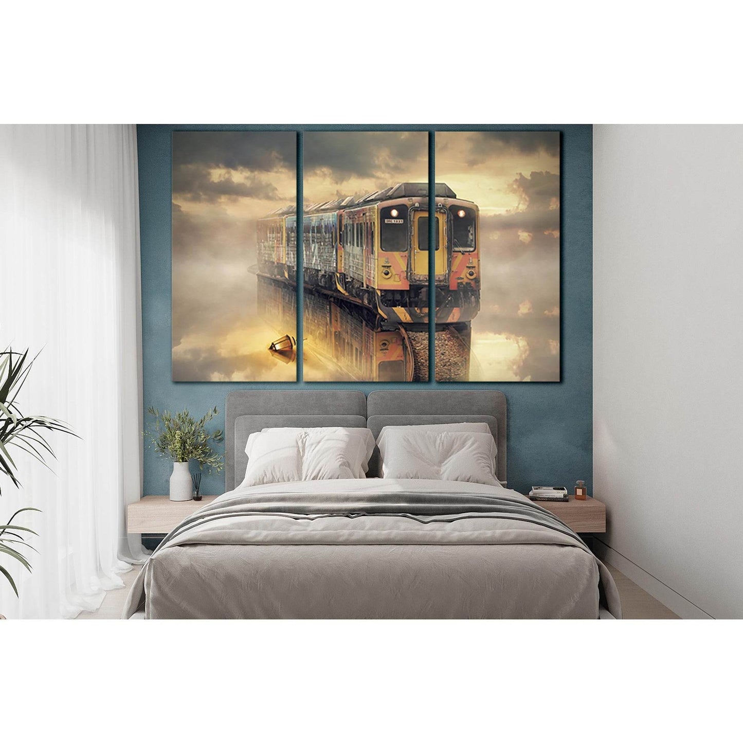 Fantasy Train №SL1425 Ready to Hang Canvas Print - Zellart Canvas Prints 0new, ALL_Products, Engine