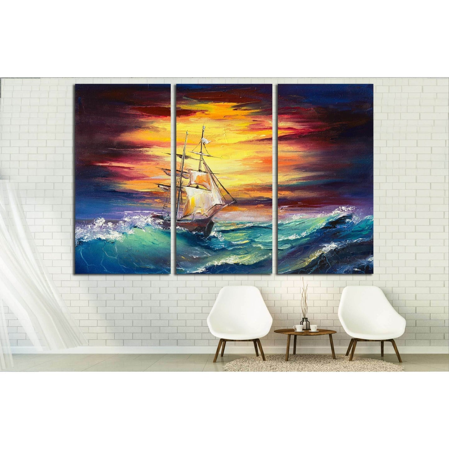 fantasy white sail ship fighting it's way through the storm №3232 Ready to Hang Canvas PrintCanvas art arrives ready to hang, with hanging accessories included and no additional framing required. Every canvas print is hand-crafted, made on-demand at our w