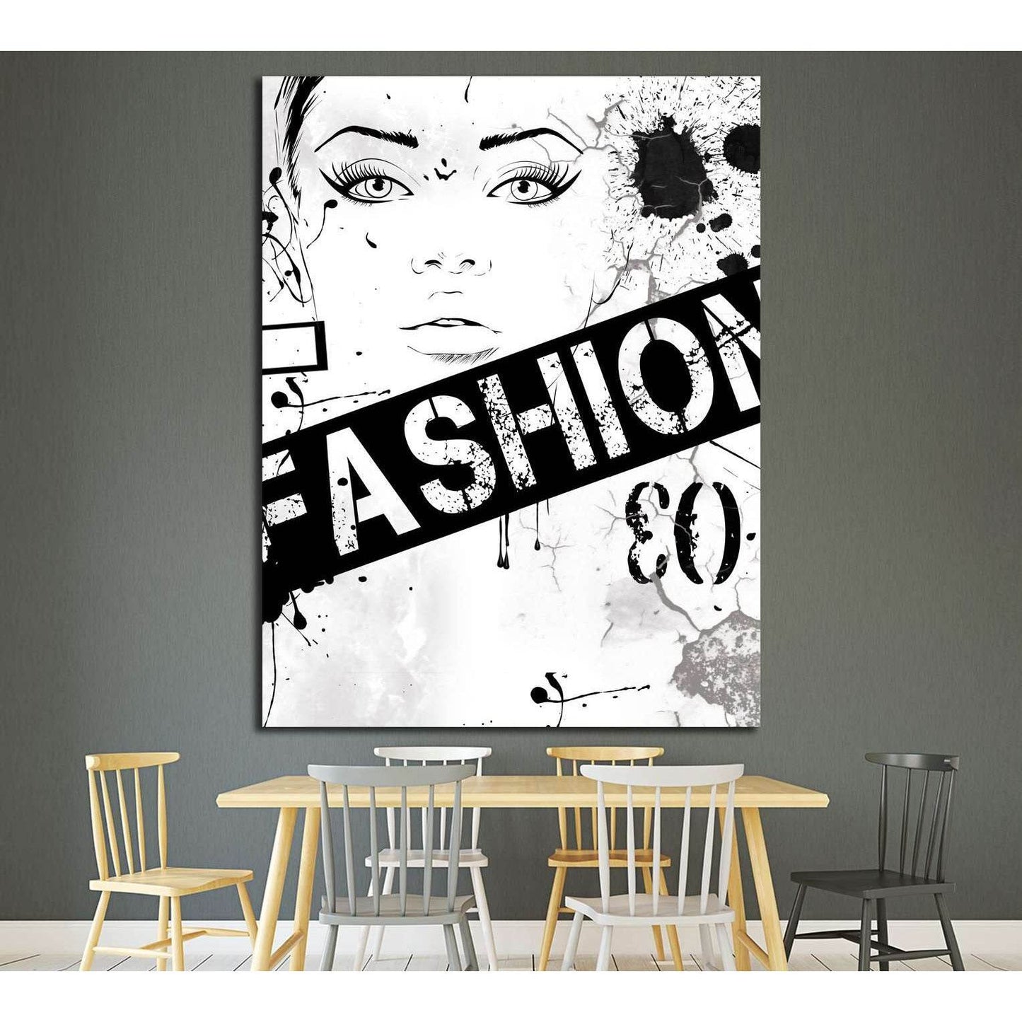 fashion №4533 Ready to Hang Canvas Print - Zellart Canvas Prints ALL_Products, s-4533