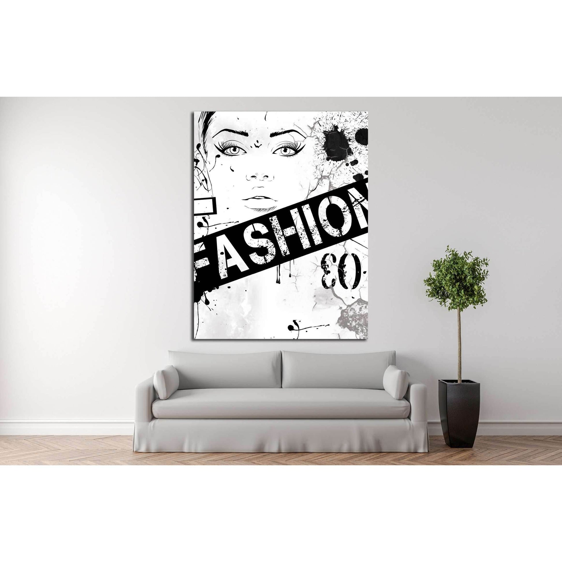 fashion №4533 Ready to Hang Canvas Print - Zellart Canvas Prints ALL_Products, s-4533