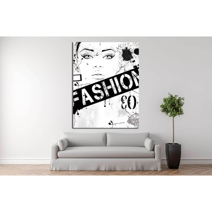 fashion №4533 Ready to Hang Canvas Print - Zellart Canvas Prints ALL_Products, s-4533
