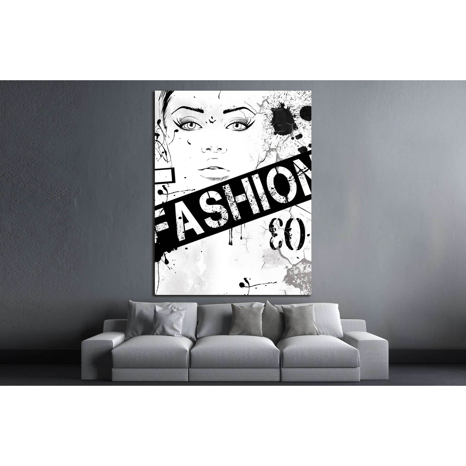 fashion №4533 Ready to Hang Canvas Print - Zellart Canvas Prints ALL_Products, s-4533