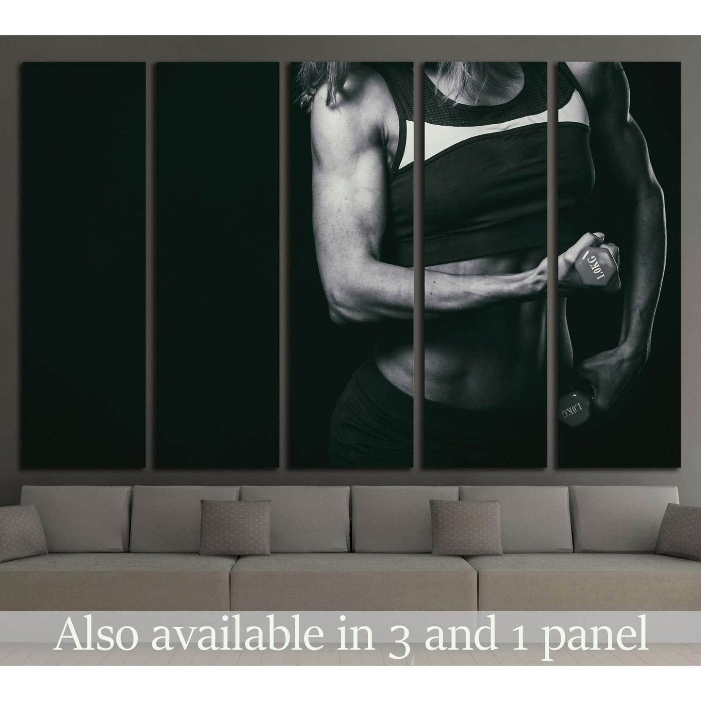 Female fitness, beautiful female body №2132 Ready to Hang Canvas Print - Zellart Canvas Prints ALL_Products, s-2132