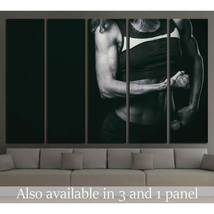 Female fitness, beautiful female body №2132 Ready to Hang Canvas Print - Zellart Canvas Prints ALL_Products, s-2132