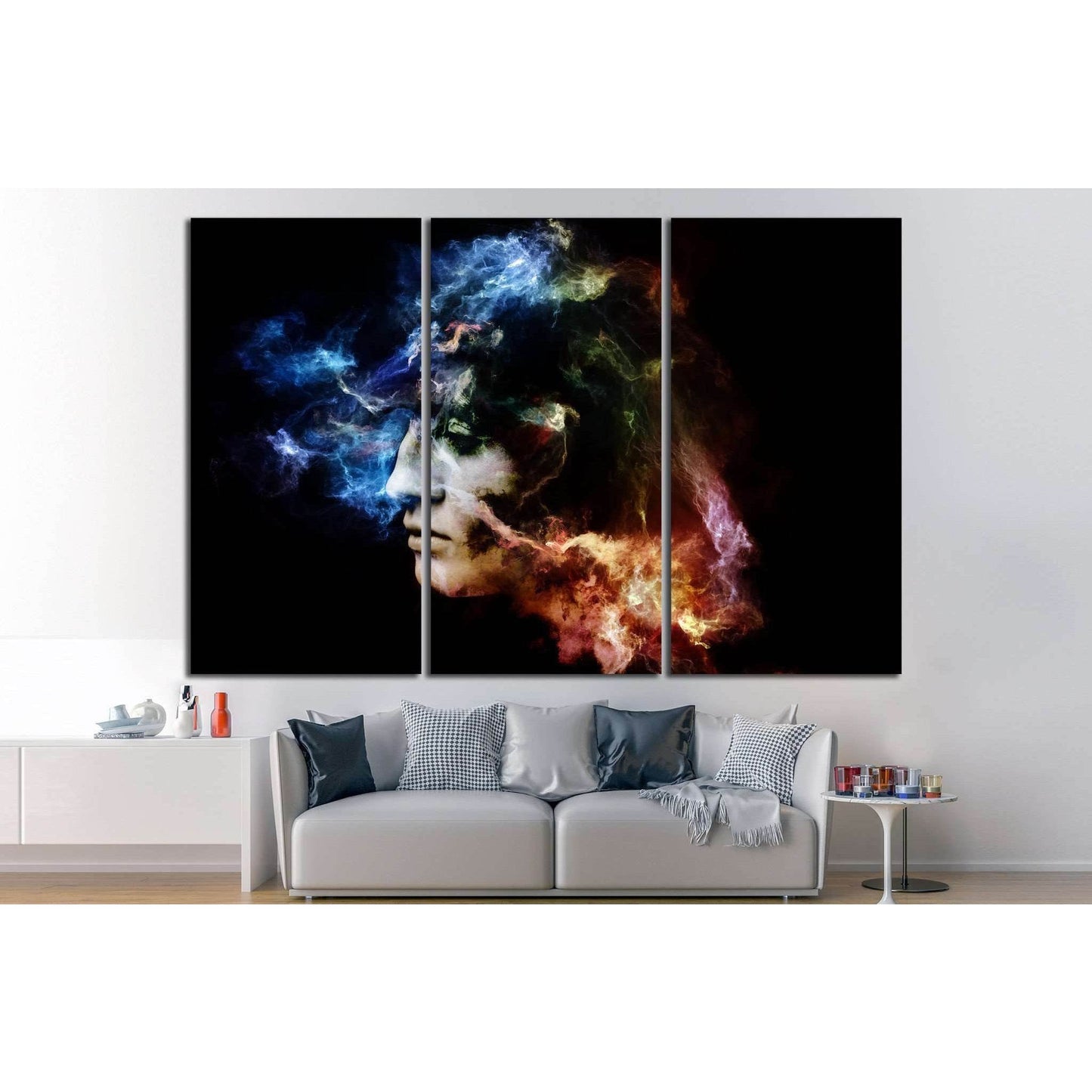 female portrait and space texture №1059 Ready to Hang Canvas PrintCanvas art arrives ready to hang, with hanging accessories included and no additional framing required. Every canvas print is hand-crafted, made on-demand at our workshop and expertly stret