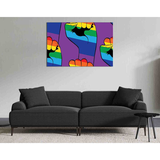 Fight for lgbt rights №2126 Ready to Hang Canvas Print - Zellart Canvas Prints 2126, ALL_Products