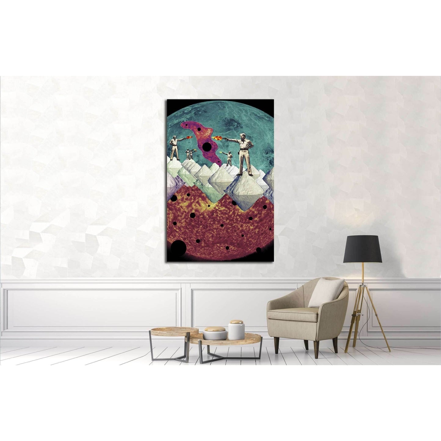 fire vs fire (Eugenia Loli) №3398 Ready to Hang Canvas Print - Zellart Canvas Prints ALL_Products, s-3398