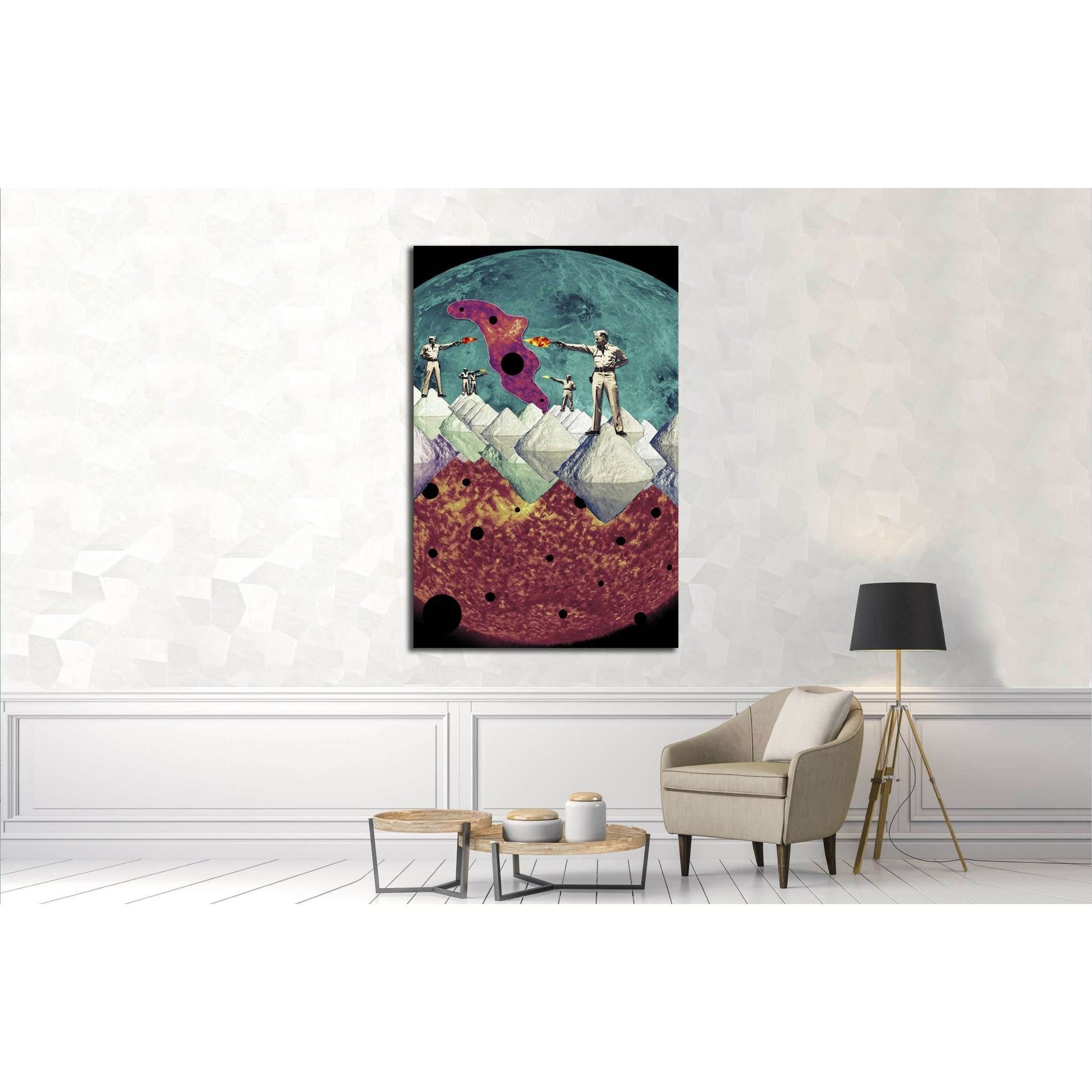 fire vs fire (Eugenia Loli) №3398 Ready to Hang Canvas Print - Zellart Canvas Prints ALL_Products, s-3398